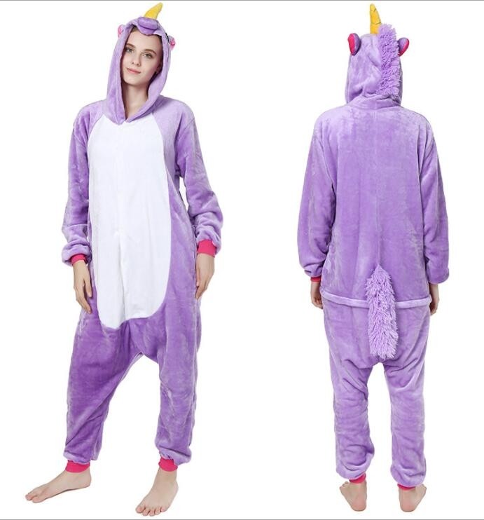 16pcs Animal Onesie Animal Pajamas Halloween Costumes Adult Purple Unicorn Wholesale Price