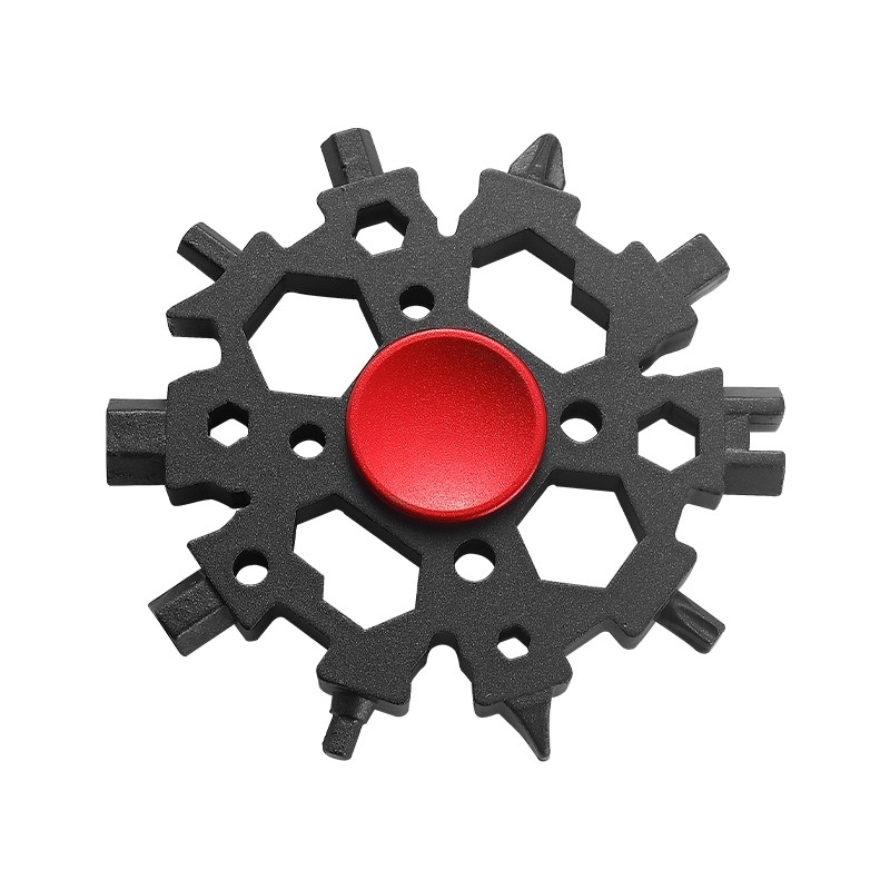 23-IN-1 Black & Red Snowflake  Spinner Multi-tools, 100pcs/case