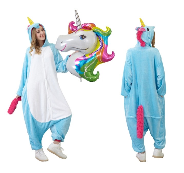 16pcs Animal Onesie Animal Pajamas Halloween Costumes Adult Teal Unicorn Wholesale Price
