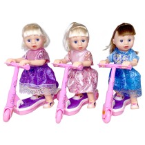 Teemway 9406 Scooter Doll with Lights and Music Mix 12pc/case