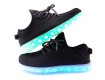 12pc/box Wholesale TWLS07-BL LED Sneaker All-Black Unisex